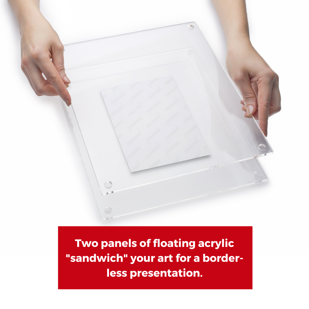 8x10 Modern Float Frame | Affordable Acrylic Floating Frames ...